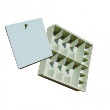 Image of item: Metal Cash Tray, 8 Compartments, 6 Coin Scoops with Lid